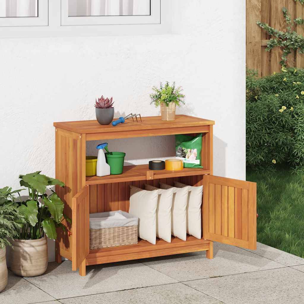 vidaXL Garten-Konsolentisch 80x35x75 cm Massivholz Akazie
