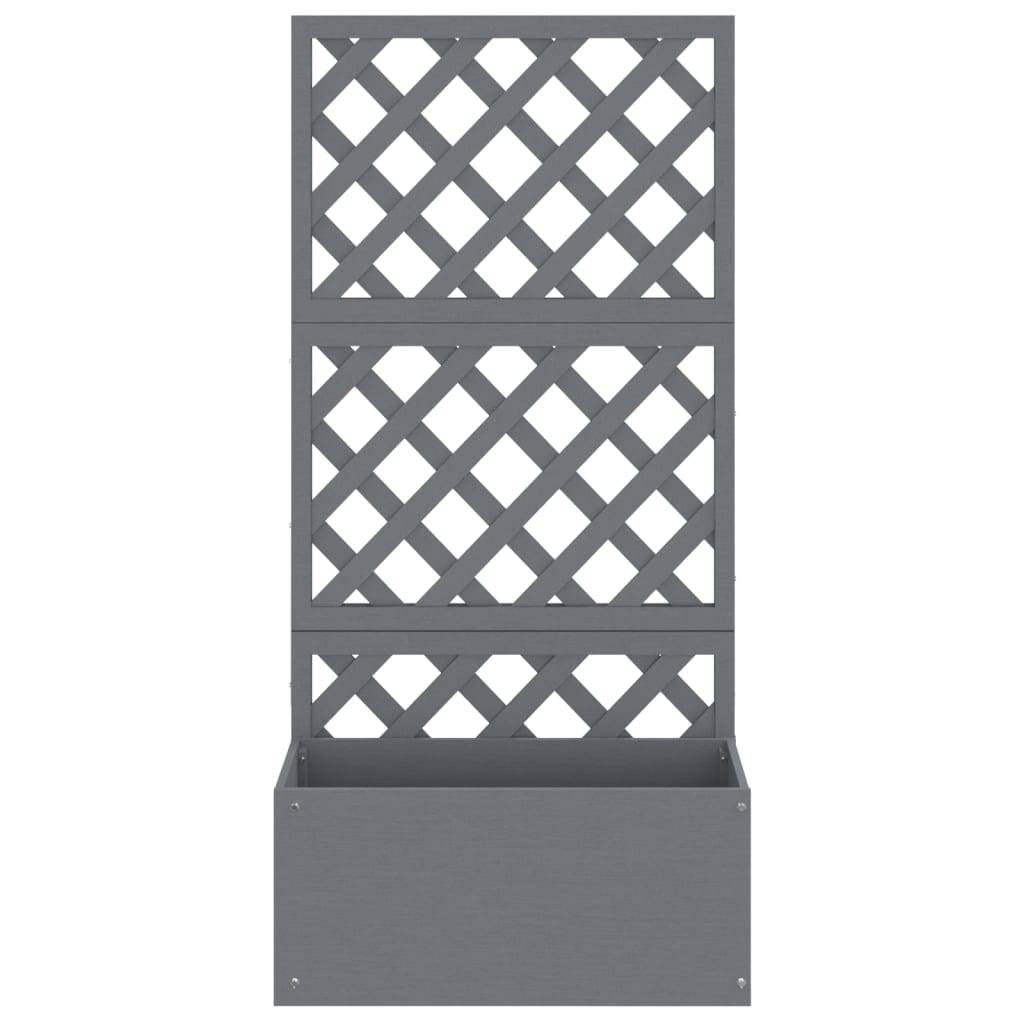 vidaXL Blumenkästen mit Rankgittern 2 Stk. Grau 65x33x135 cm WPC