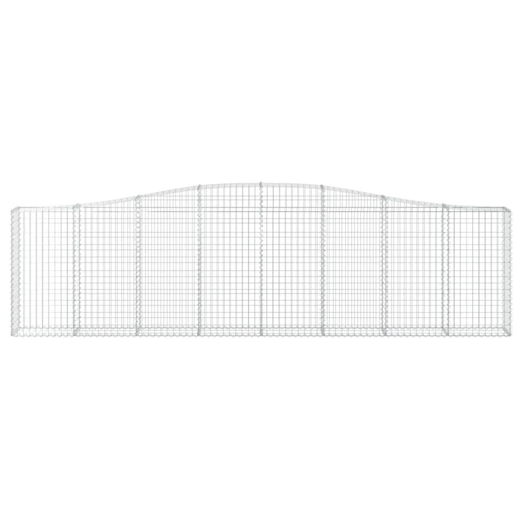 vidaXL Gabionen mit Hochbogen 4 Stk. 400x30x100/120cm Verzinktes Eisen