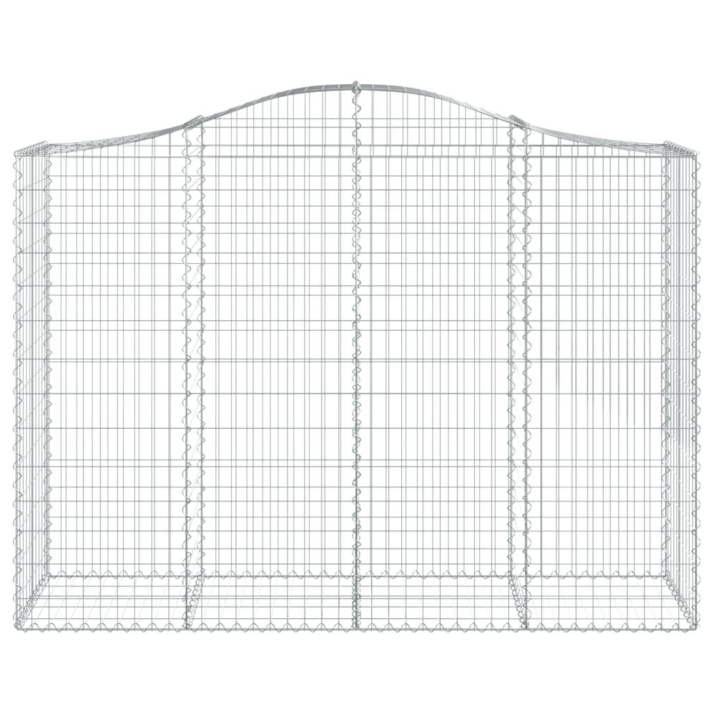 vidaXL Gabionen mit Hochbogen 10Stk. 200x50x140/160cm Verzinktes Eisen