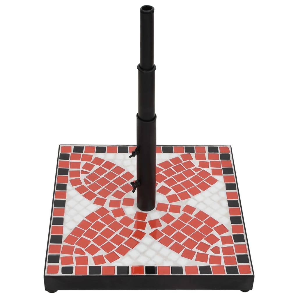 vidaXL Sonnenschirmständer Terrakotta und Weiß Quadratisch 12 kg