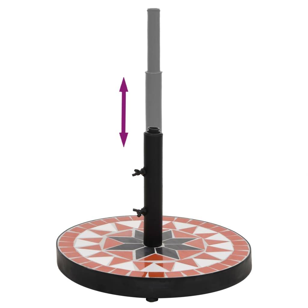 vidaXL Sonnenschirmständer Terrakotta und Weiß Rund 12 kg