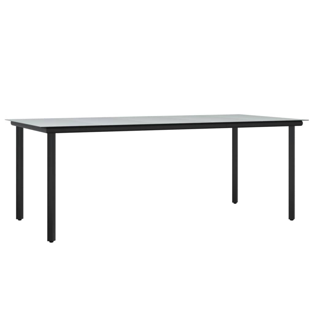 vidaXL 9-tlg. Garten-Essgruppe mit Kissen Schwarz Poly Rattan