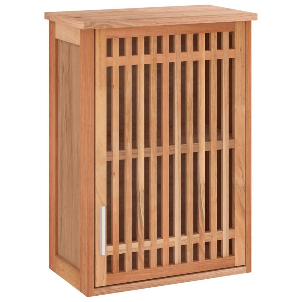 vidaXL Wand-Badschrank 42x23x60 cm Massivholz Nussbaum