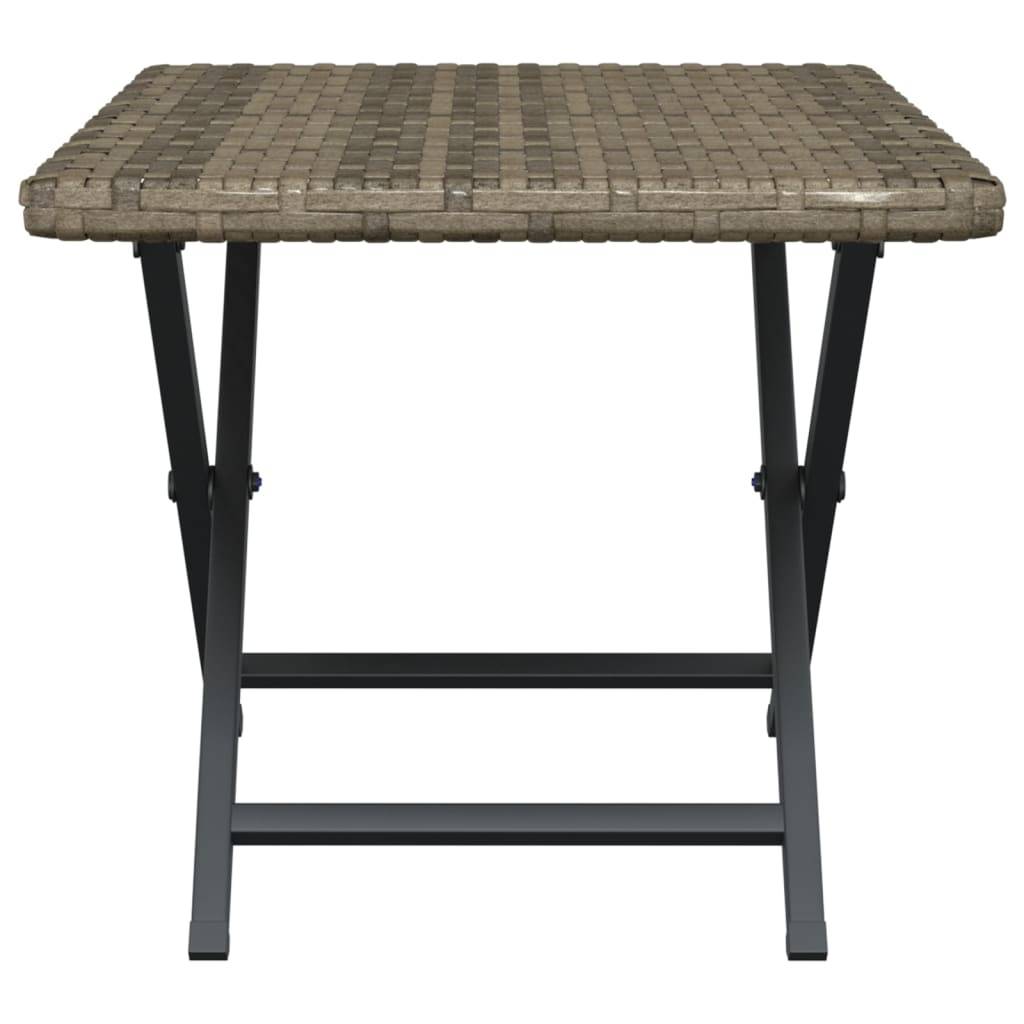 vidaXL Klapptisch Grau 45x35x32 cm Poly Rattan