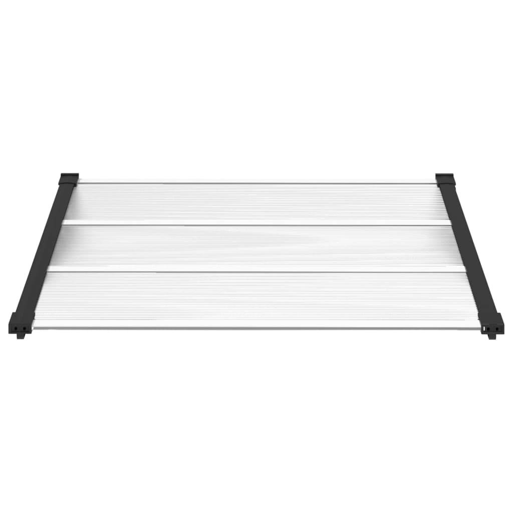 vidaXL Türvordach Schwarz und Transparent 122x90 cm Polycarbonat