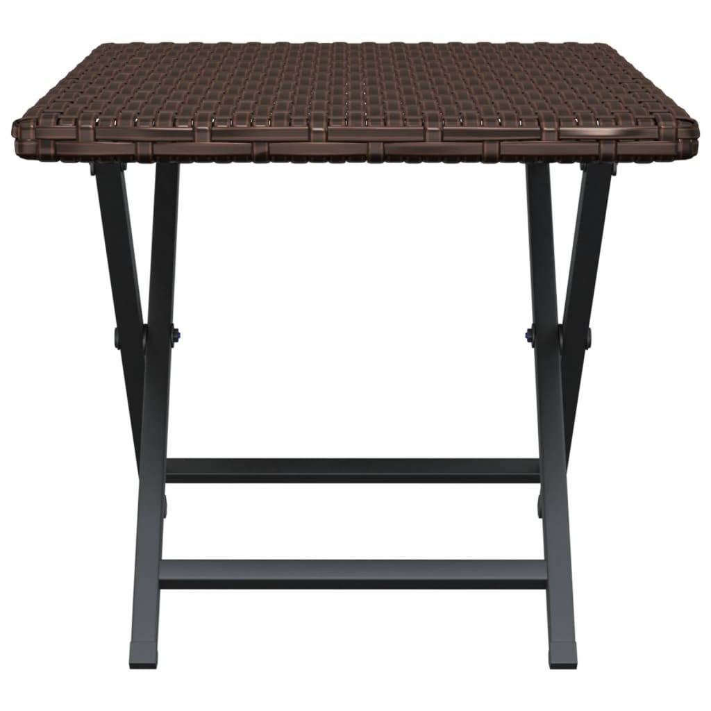 vidaXL Klapptisch Braun 45x35x32 cm Poly Rattan