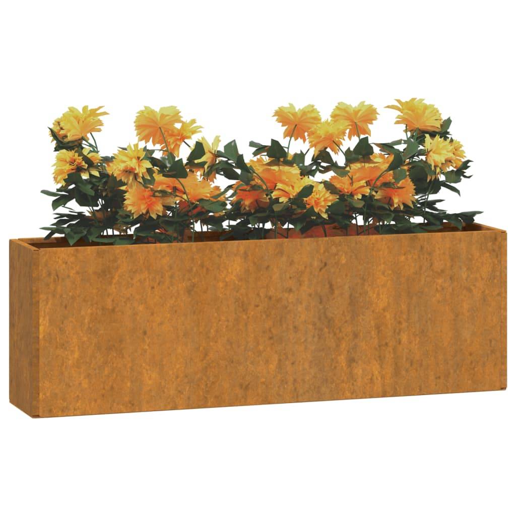 vidaXL Wand-Pflanzkübel 2 Stk. Rostig Cortenstahl 53x10x17 cm