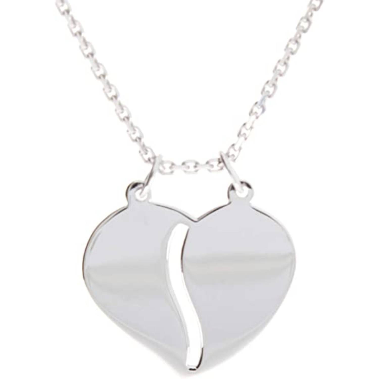 SELVA Halskette mit Partneranhänger in Herzform Silber 925/rh
