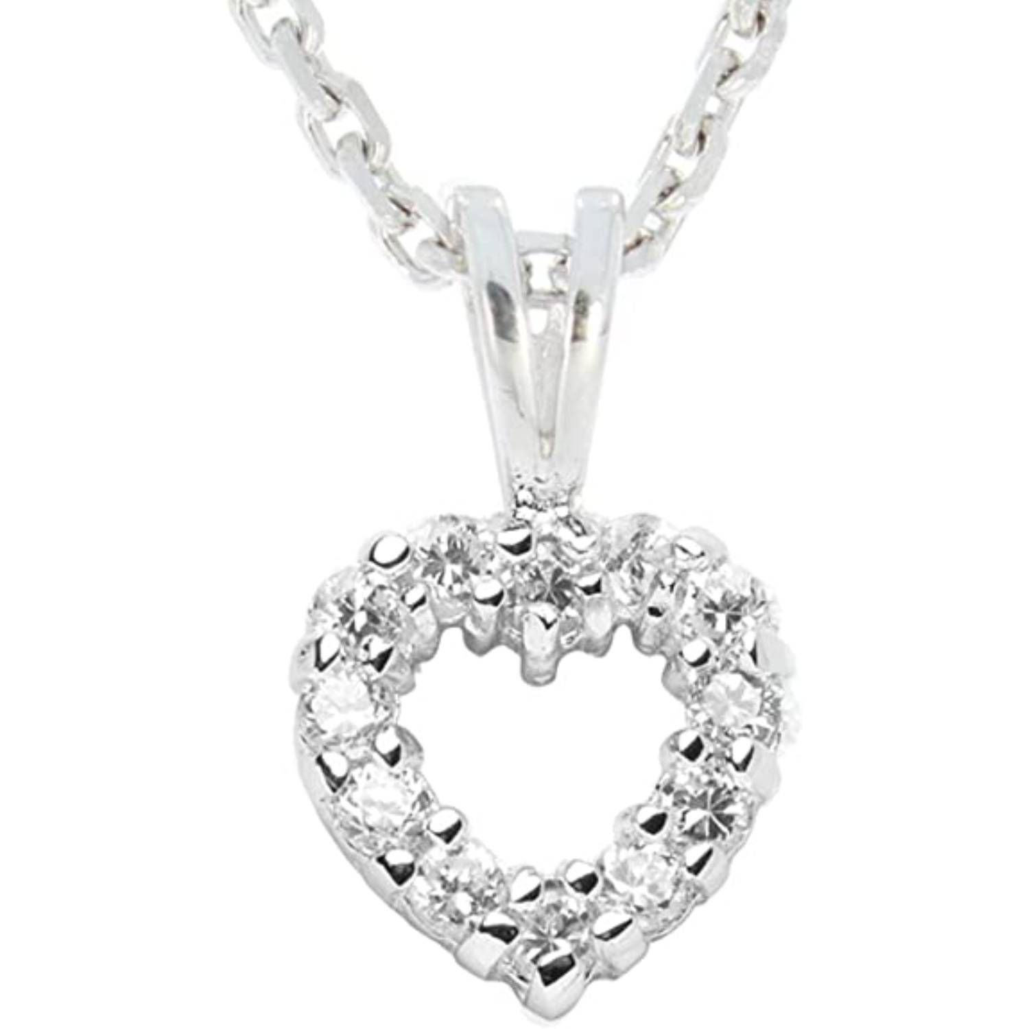 SELVA Halskette mit Herzanhänger Silber 925/rh