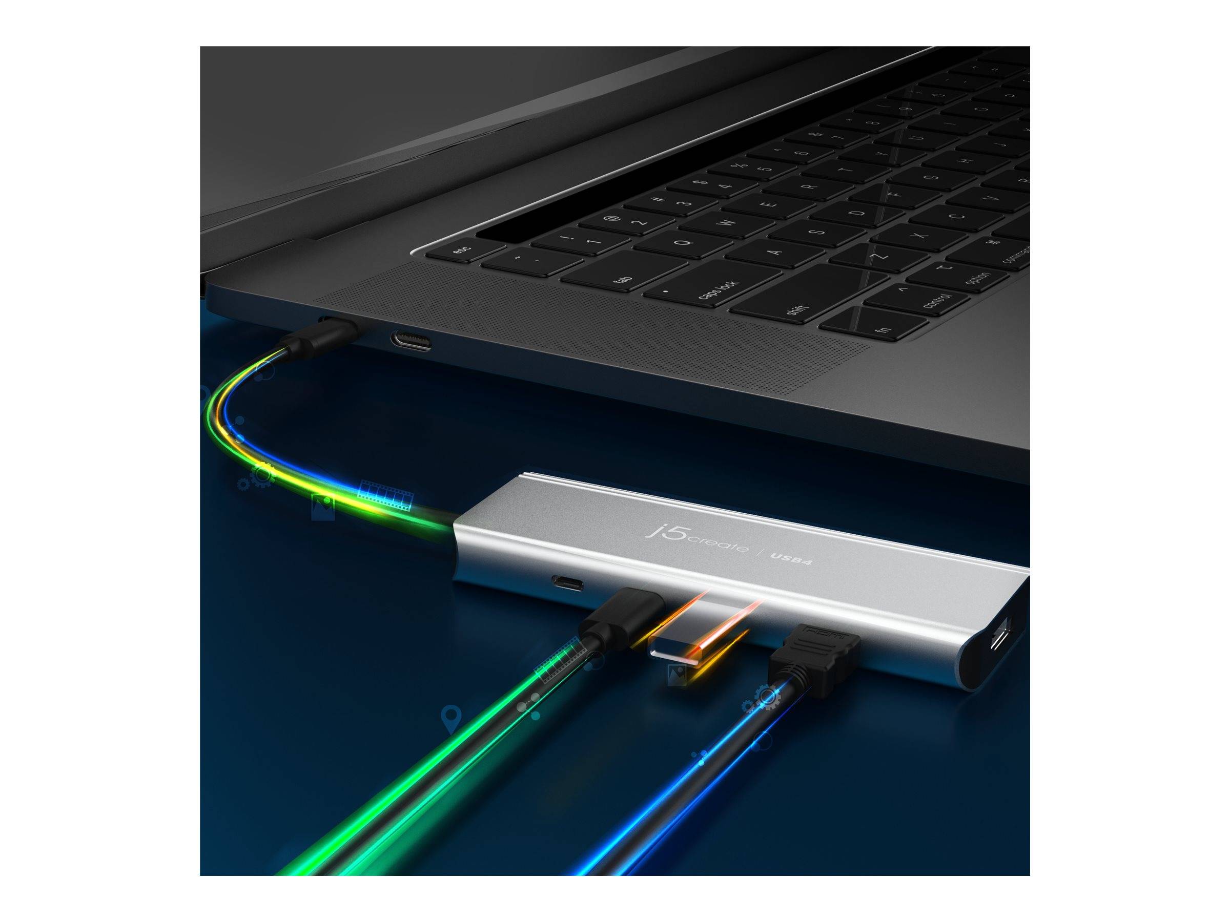 j5create JCD401 - Dockingstation - USB-C / USB4 / Thunderbolt 3 / Thunderbolt 4