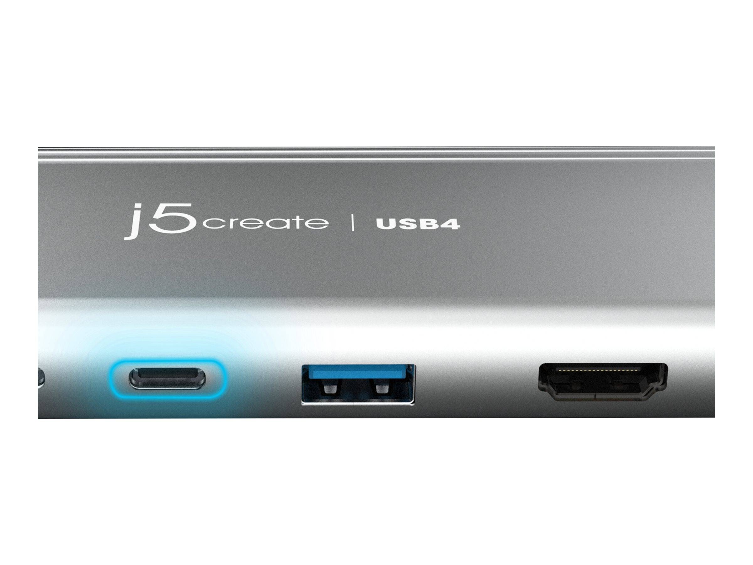 j5create JCD401 - Dockingstation - USB-C / USB4 / Thunderbolt 3 / Thunderbolt 4
