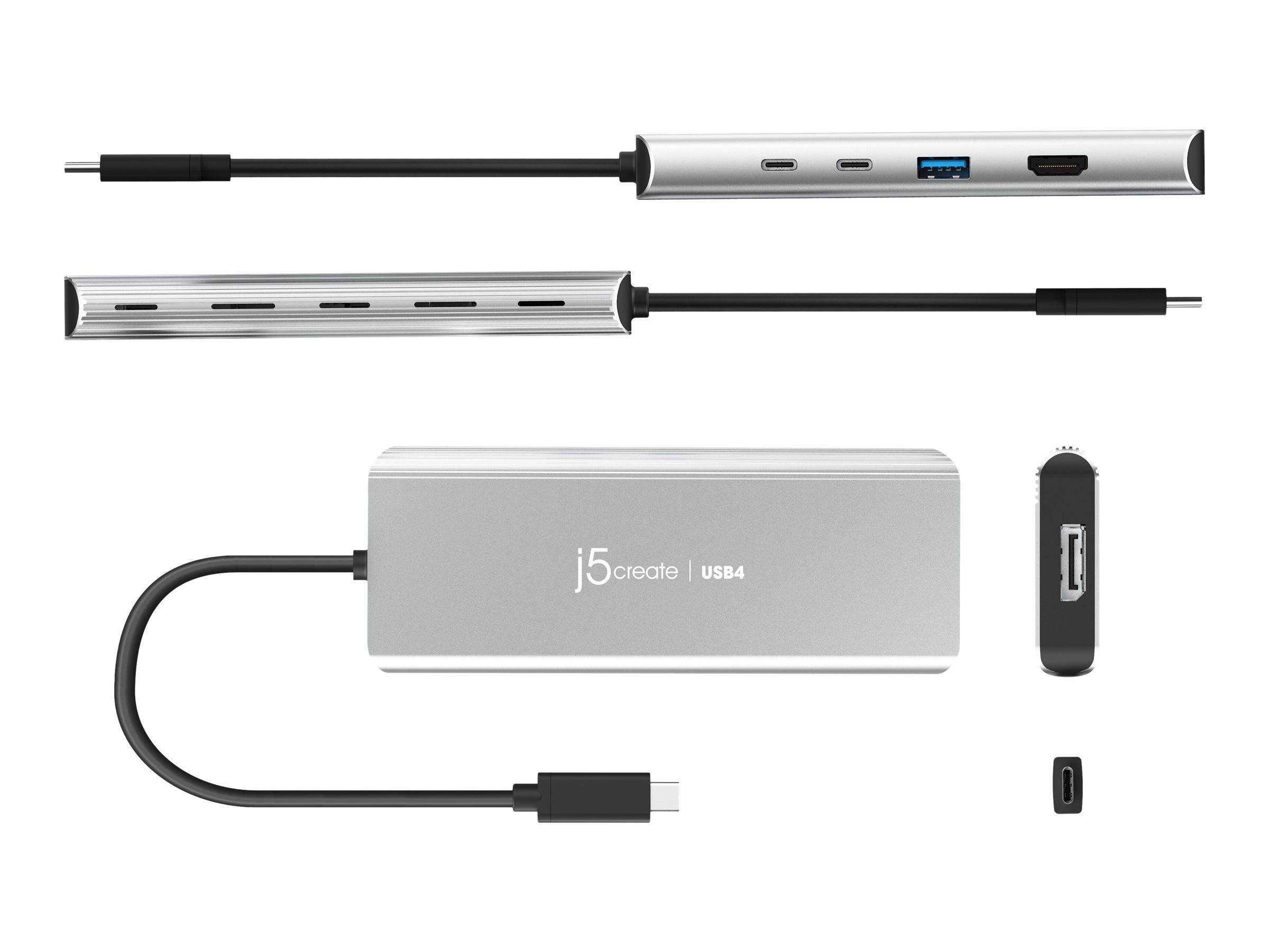 j5create JCD401 - Dockingstation - USB-C / USB4 / Thunderbolt 3 / Thunderbolt 4