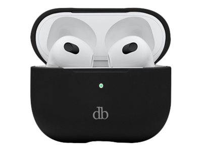 dbramante1928 Costa Rica - Tasche für kabellose Kopfhörer - Silikon, recycelfähiger Kunststoff - Night Black - für Apple