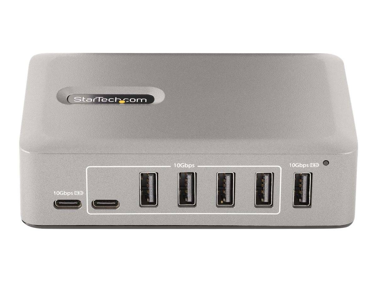 StarTech.com 10-Port USB-C Hub, 8x USB-A + 2x USB-C, Self-Powered w/ 65W Power Supply, USB 3.1 10Gbps Hub w/ BC1.2 Charg