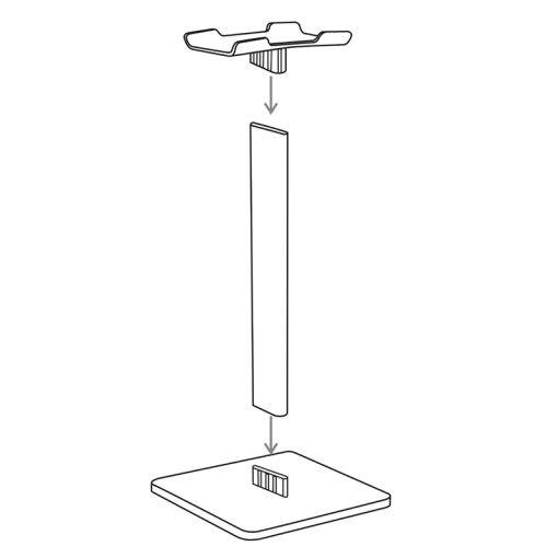 Hagor HA Headset Stand Schwarz - Headset Halterung freistehend - schwarz