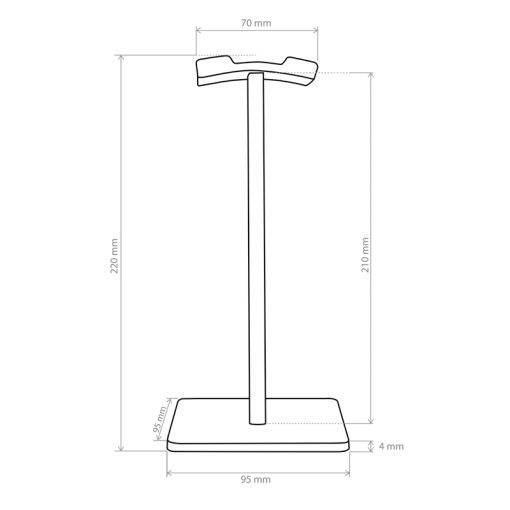 Hagor HA Headset Stand Schwarz - Headset Halterung freistehend - schwarz