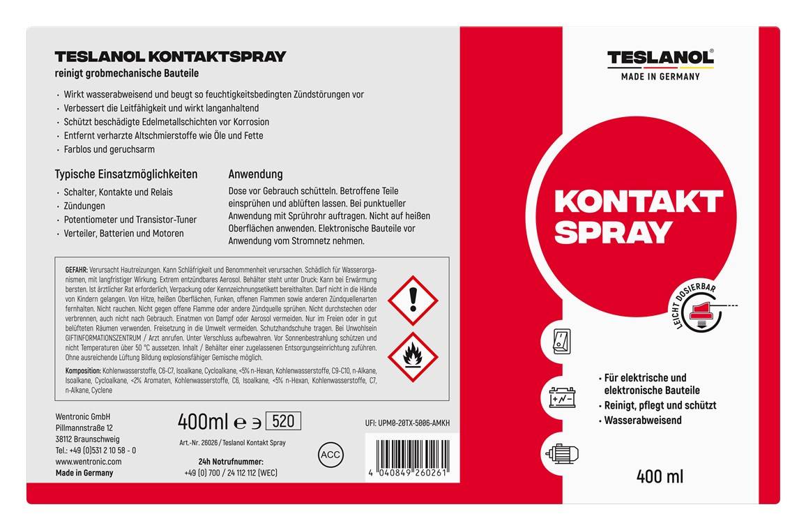 Teslanol Kontakt und Tunerspray 400 ml