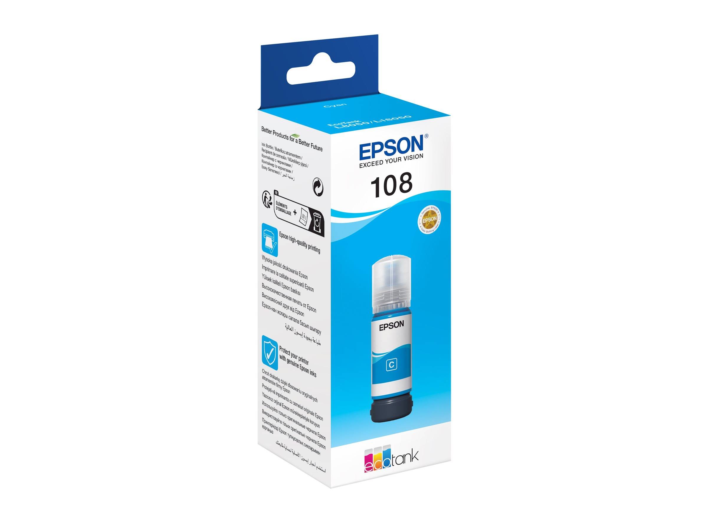 Epson EcoTank 108 - 70 ml - Cyan - original - Nachfülltinte