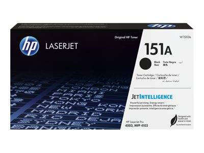 HP LaserJet 151A Schwarztonerpatrone, Karton mit Kennzeichnung Original HP Toner und JetIntelligence für HP 4003/MFP 4103 Drucker.