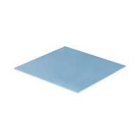 Eine hellblaue, flache quadratische Fliese, perspektivisch auf weißem Hintergrund dargestellt.