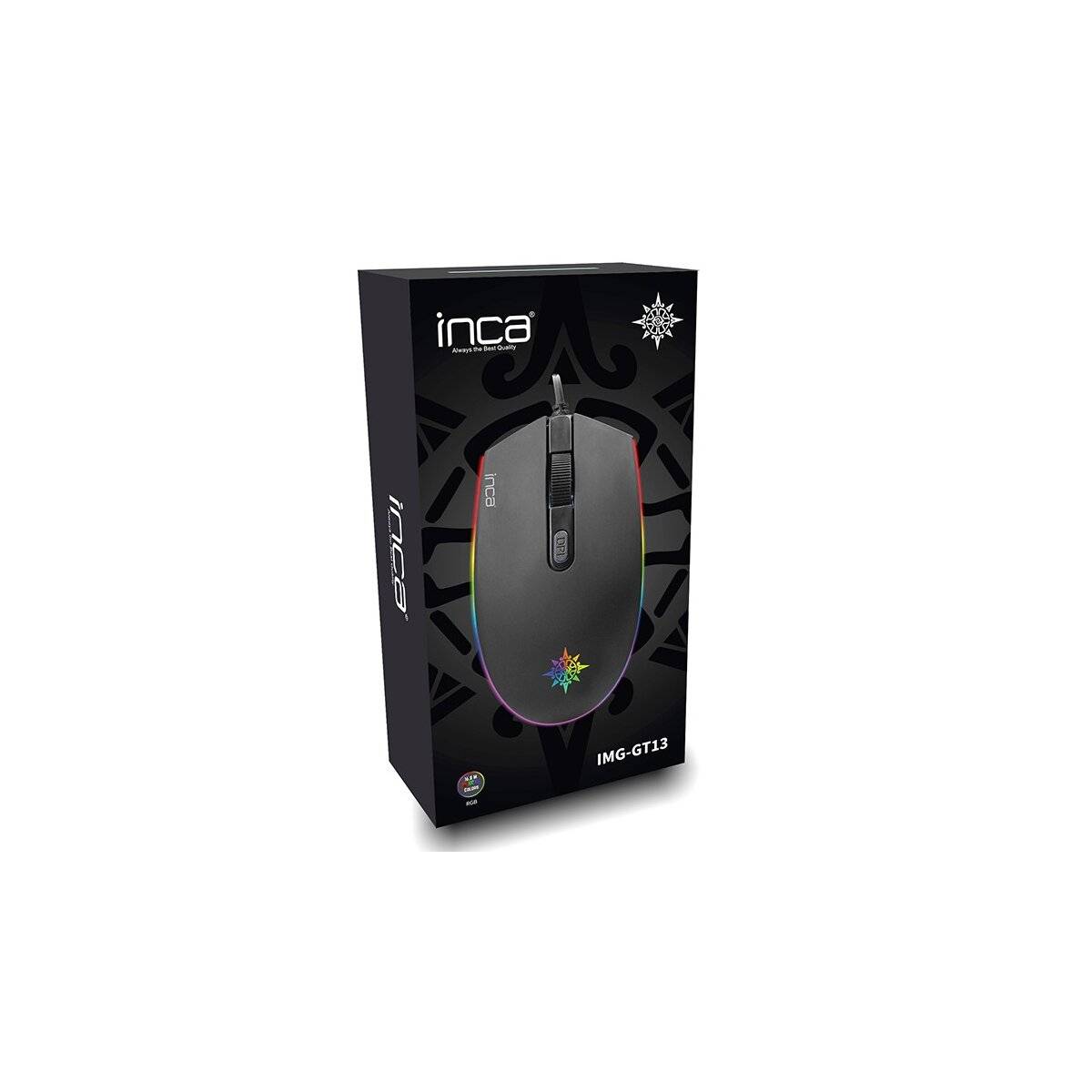 Inca IMG-GT13 PRO Optisch Gaming Maus Mouse 1200 DPI RGB-Logo-Effekt