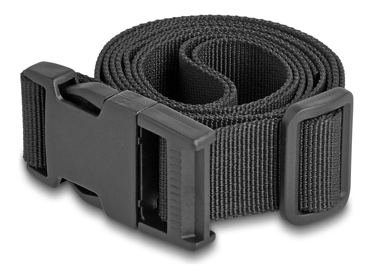 Delock - Gurt für Gepäck - einstellbar, 1,5 m - Schwarz (Packung mit 2)