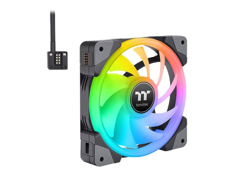 Thermaltake SWAFAN EX12 RGB - Premium Edition - Gehäuselüfter - 120 mm - Schwarz (Packung mit 3)