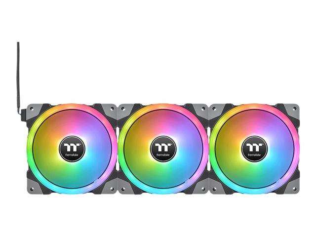 Thermaltake SWAFAN EX12 RGB - Premium Edition - Gehäuselüfter - 120 mm - Schwarz (Packung mit 3)