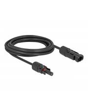 Delock Solarkabel - DL4 (M) zu DL4 (W) - 1500 V - 3 m - Schnappverschluss - Schw