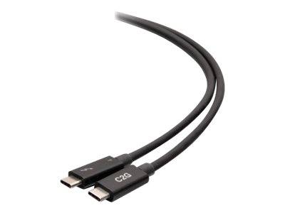 Schwarzes USB-C-Kabel mit zwei USB-C-Anschlüssen auf weißem Hintergrund.