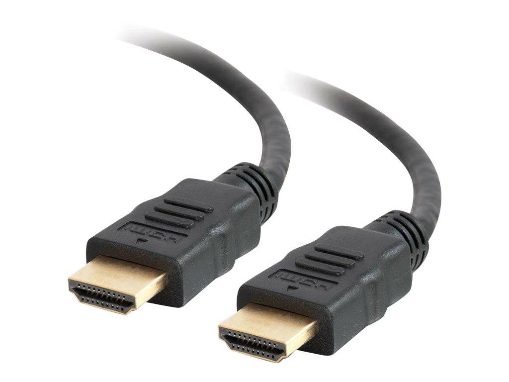 Zwei HDMI-Kabelstecker mit vergoldeten Steckern auf weißem Hintergrund gezeigt.
