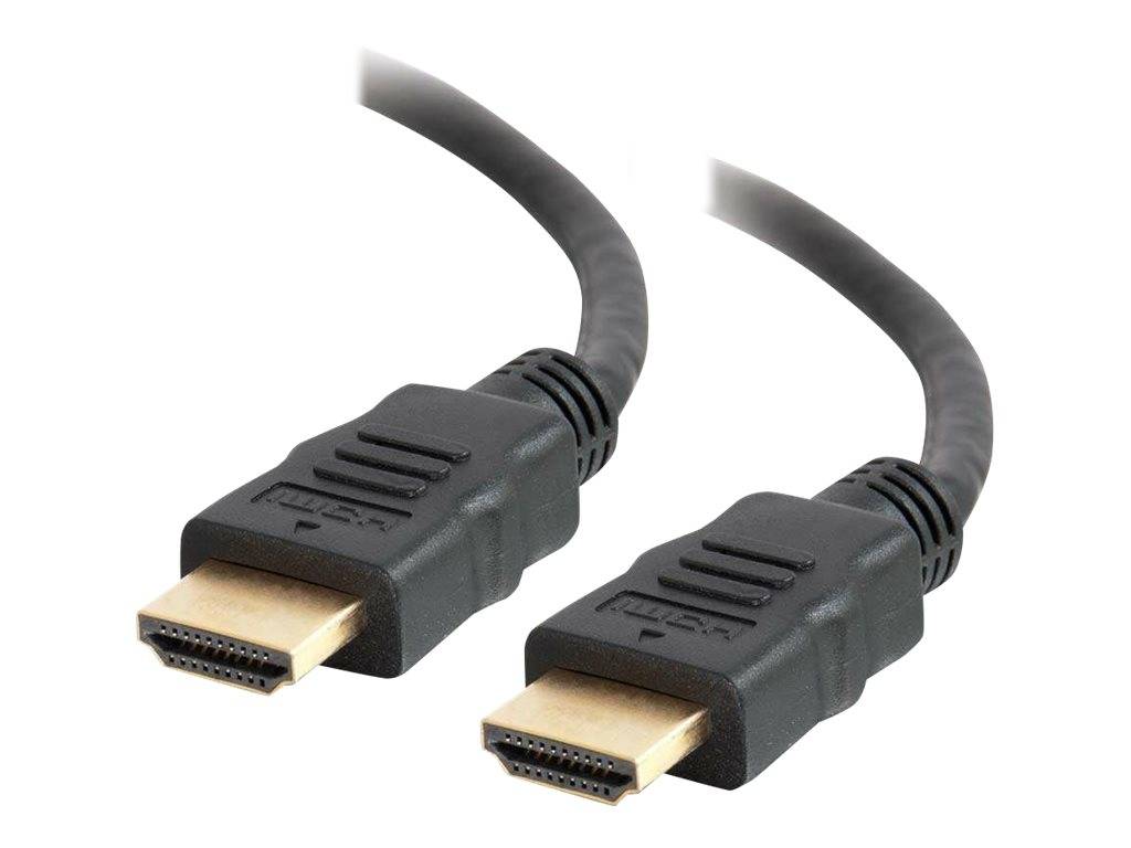 Zwei HDMI-Kabelstecker auf weißem Hintergrund, mit vergoldeten Spitzen und schwarzen Kunststoffenden.