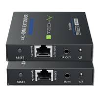 Techly IDATA EXT-565, 4096 x 2160 Pixel, AV-Sender & -Empfänger, 70 m, Kabelgebunden, Schwarz, HDCP