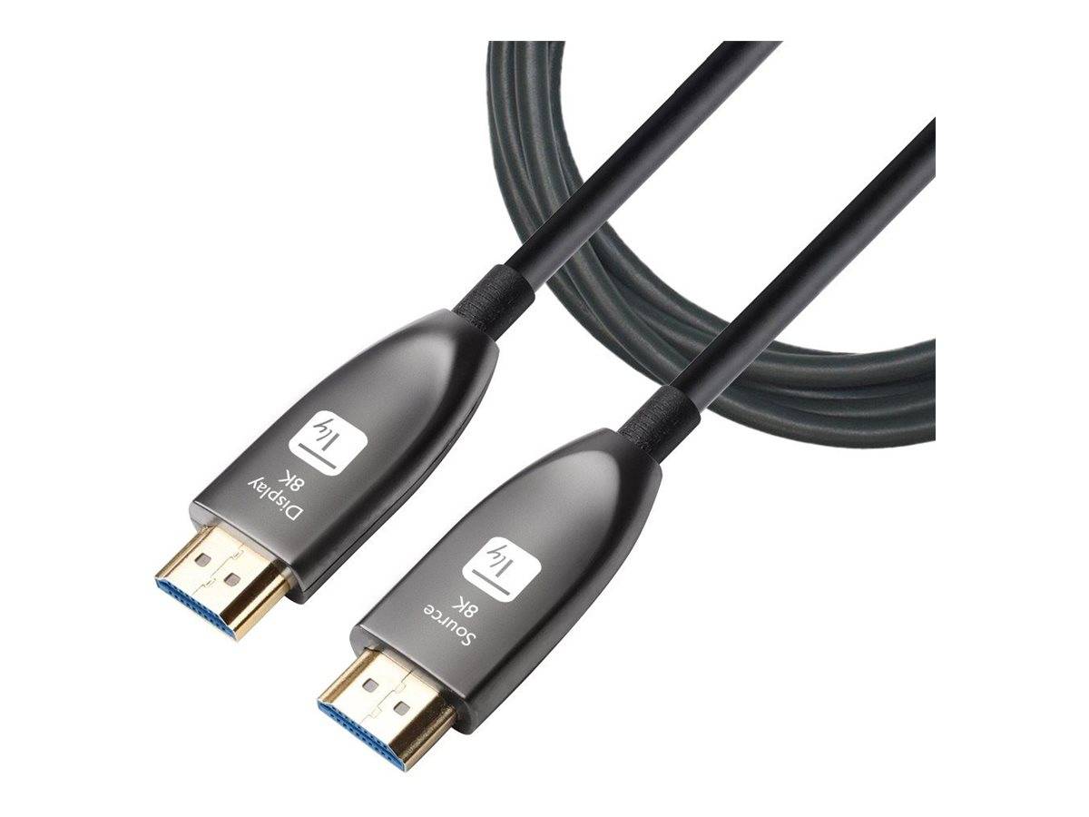 IC INTRACOM - TECHly - Ultra High Speed - HDMI-Kabel - HDMI männlich zu HDMI männlich - 15 m - Glasfaser - Schwarz - Act