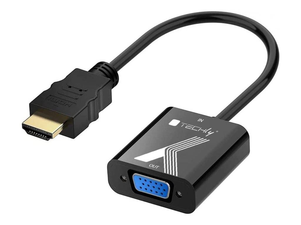 TECHly - Videoadapter - HDMI männlich zu 15 pin VGA weiblich - Schwarz - 1920 x 1200 (WUXGA)