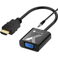IC INTRACOM - TECHly - Video- / Audio-Adapter - HDMI männlich zu mini-phone stereo 3.5 mm, 15 pin VGA weiblich - Schwarz