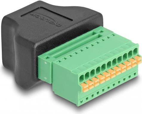Delock Netzwerkadapter - RJ-50 (W) zu 11 pin terminal block - STP - 2,54 mm Rast