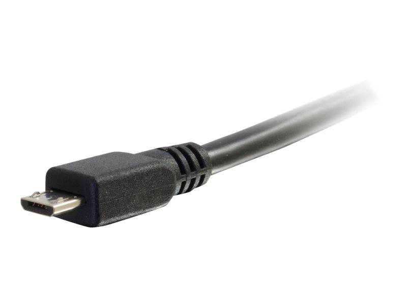 Nahaufnahme eines USB-Kabelsteckers, dargestellt mit einem schwarzen Stecker und angeschlossenem Kabel auf weißem Hintergrund.