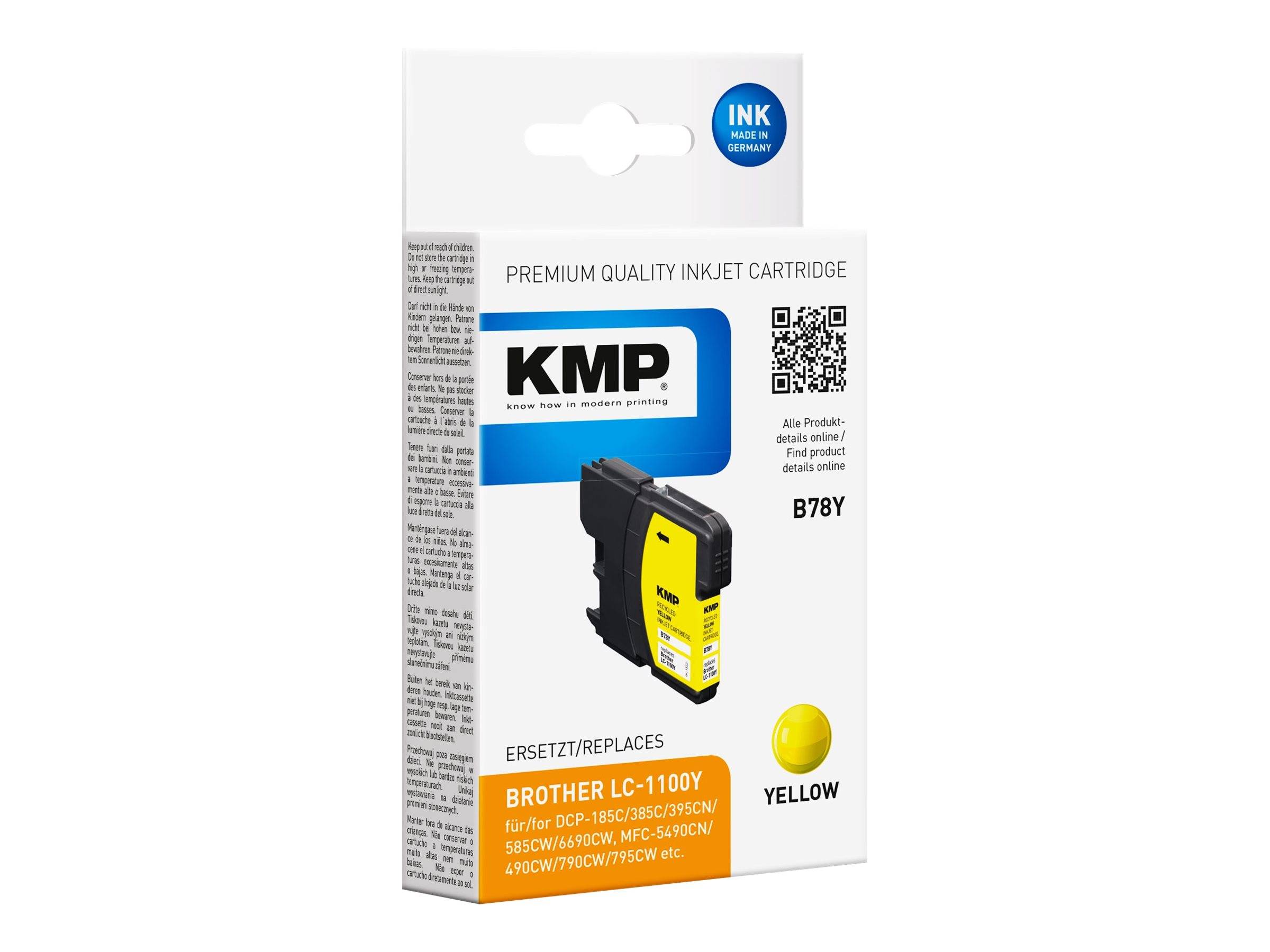 KMP B78Y - 4.8 ml - Gelb - kompatibel - Tintenpatrone - für Brother DCP-185 - 38