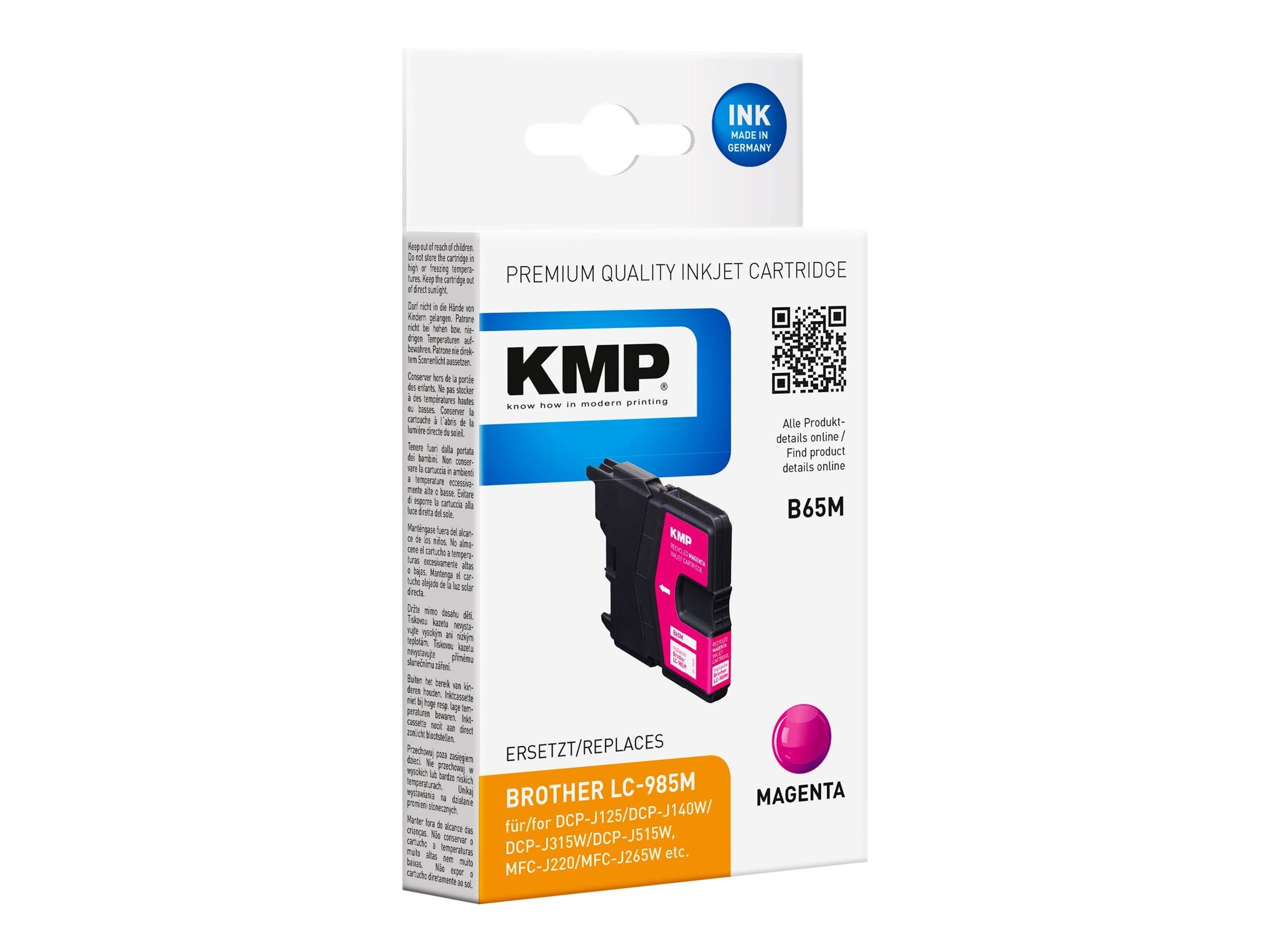 KMP B65M - 4.5 ml - Magenta - kompatibel - Tintenpatrone - für Brother DCP-J125