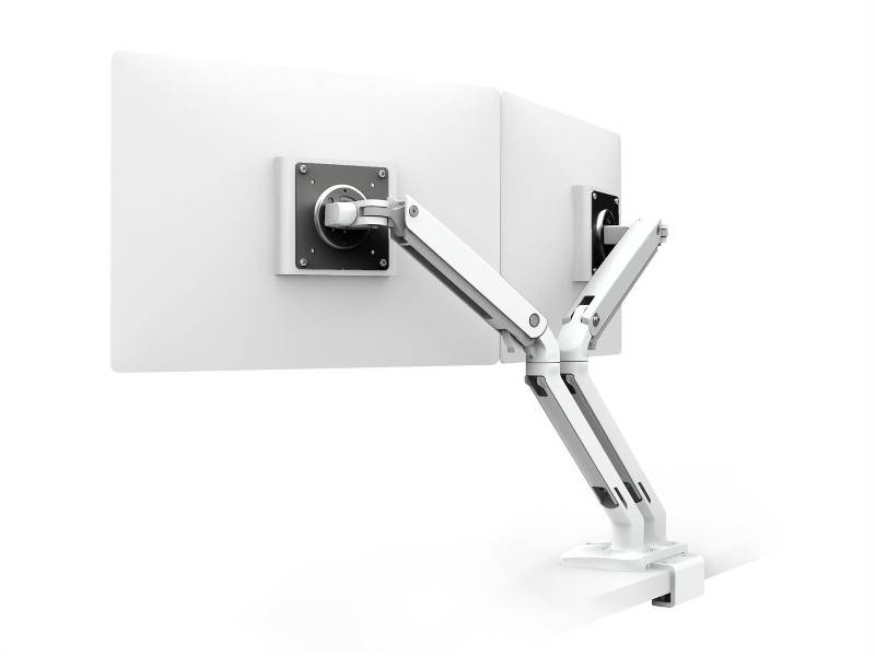 Ergotron MXV Dual Monitor Tisch Halterung für 2 Displays mit C-Klemme, Weiß (45-...
