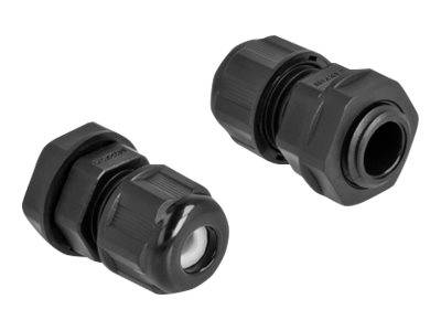 Delock Cable gland (M12) - Schwarz (Packung - mit 2)