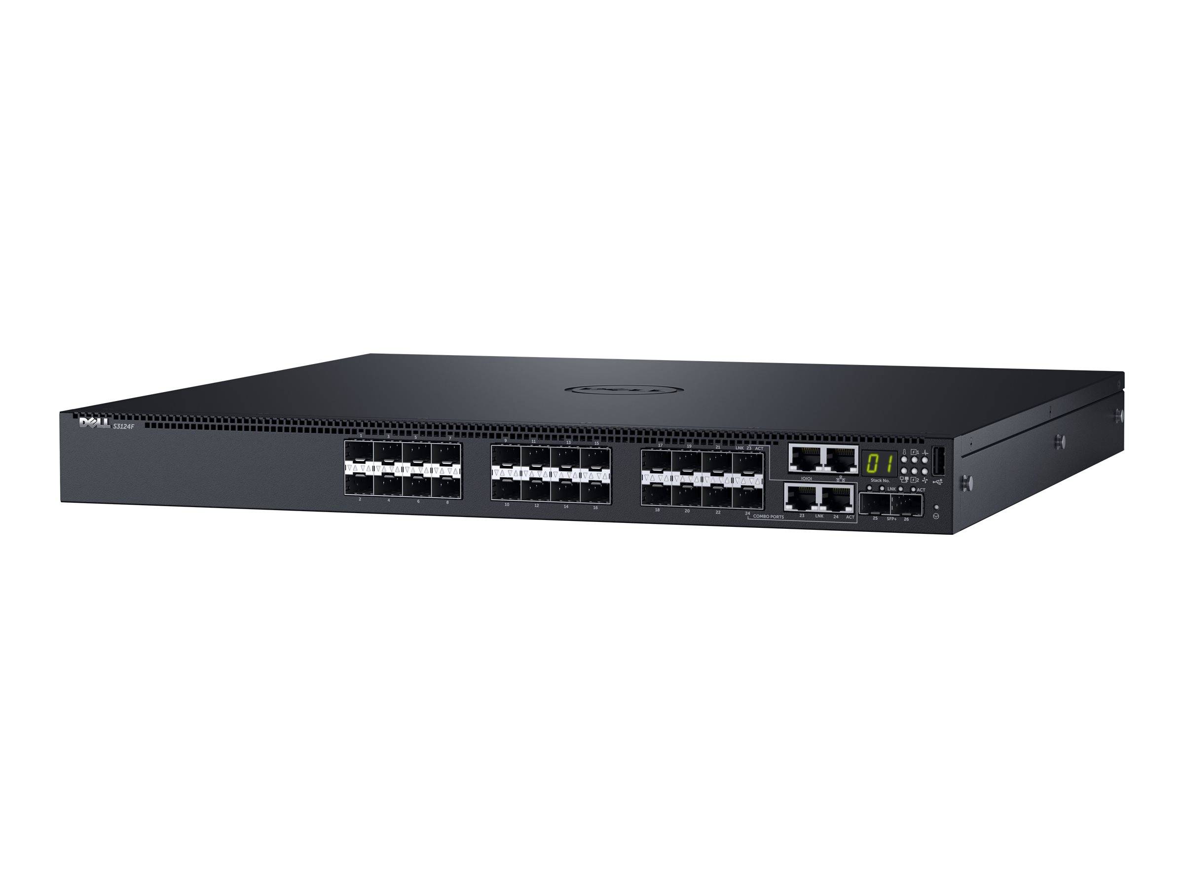 Dell Networking S3124F - Switch - L3 - managed - 24 x Gigabit SFP + 2 x 10 Gigab