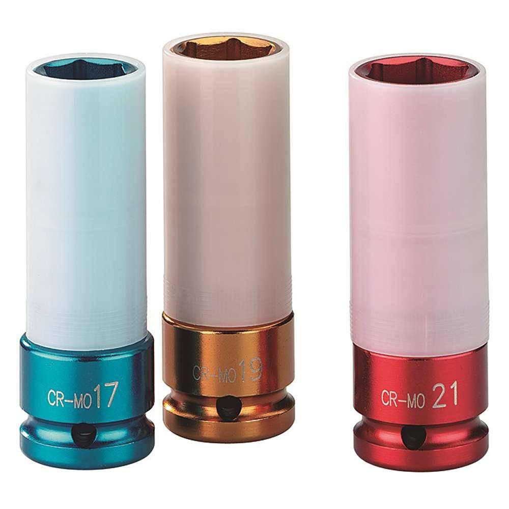 Schneider SKSL-Set 1/2"-3 Alu - Steckschlüssel - 3 Stück - für Druckluftwerkzeuge