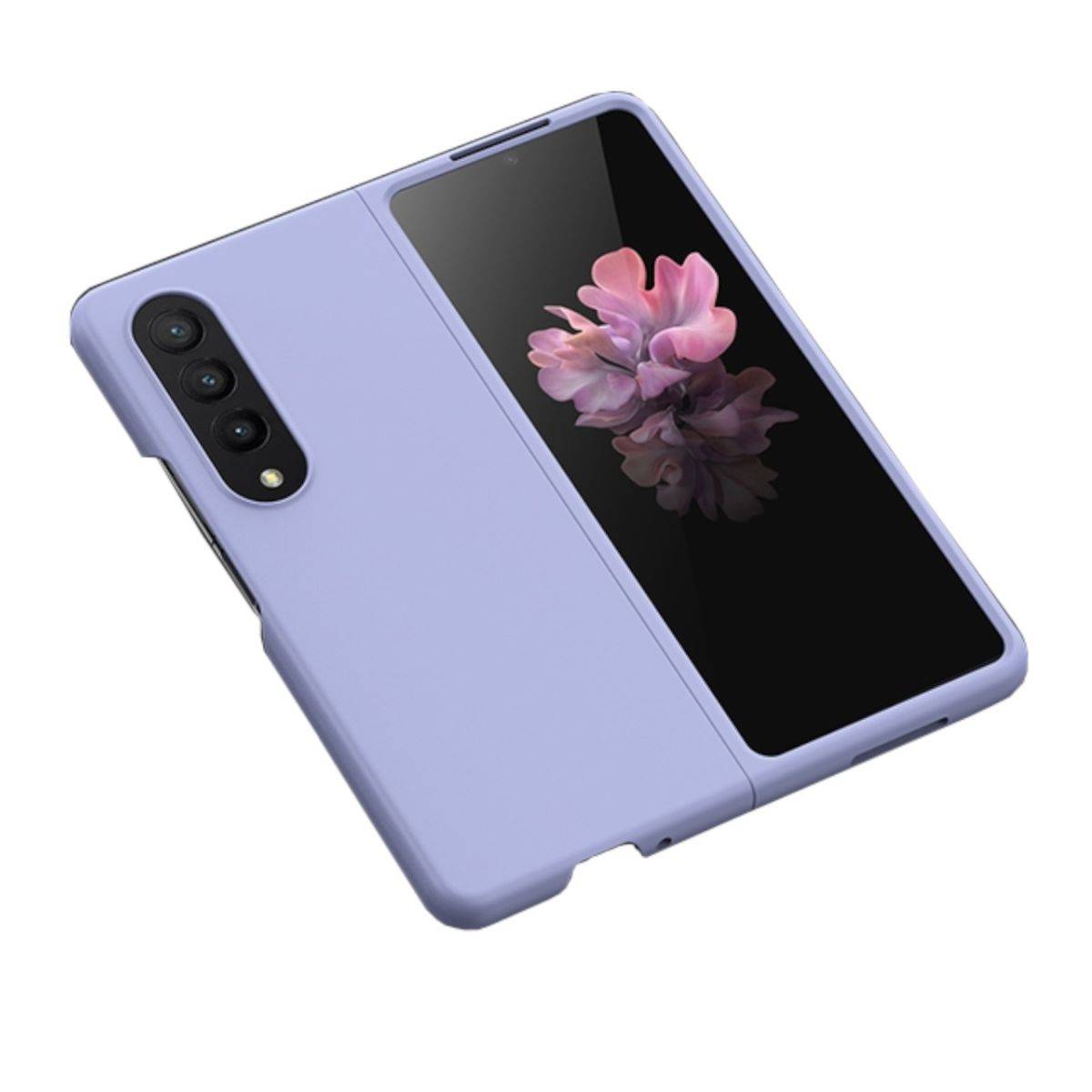 Für Samsung Galaxy Z Fold4 Silikoncase TPU Skin Feel Schutzhülle Lila Schutz Case Cover Etui Handy Tasche