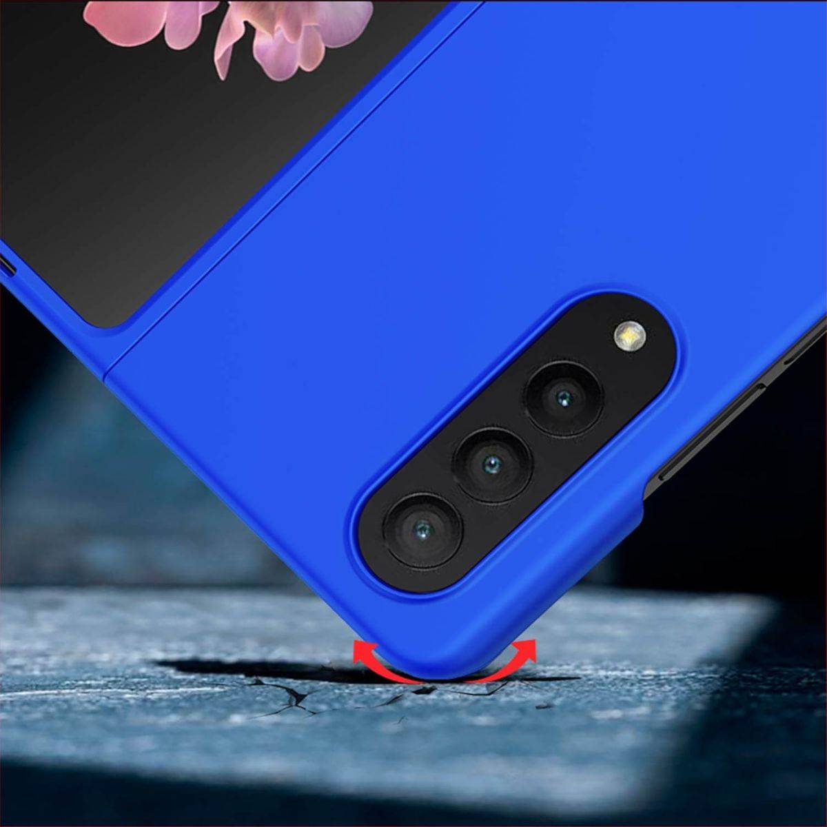 Für Samsung Galaxy Z Fold4 Silikoncase TPU Skin Feel Schutzhülle Lila Schutz Case Cover Etui Handy Tasche