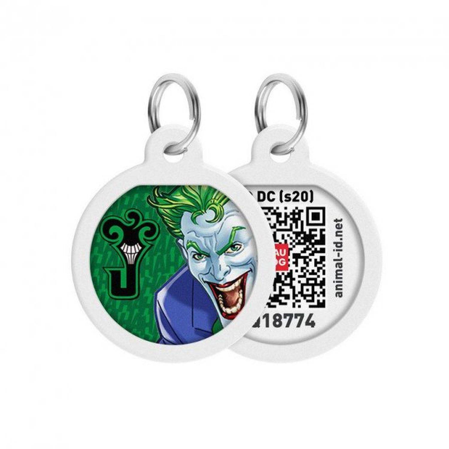 Pet ID Tag für Hund Katze mit QR Passport Global Suchsystem von verlorenen Haustieren Digital ID Hund Tag Joker Green