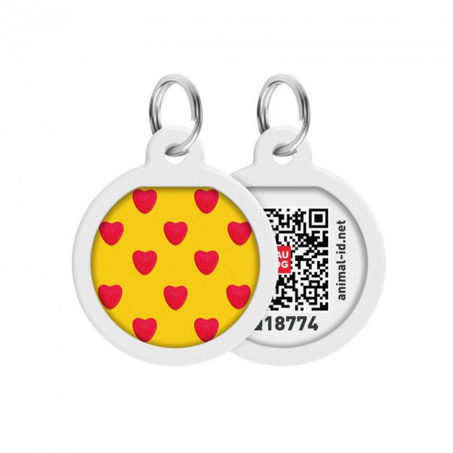 Pet ID Tag für Hund Katze mit QR Passport Global Suchsystem von verlorenen Haustieren Digital ID Hund Tag Geometry