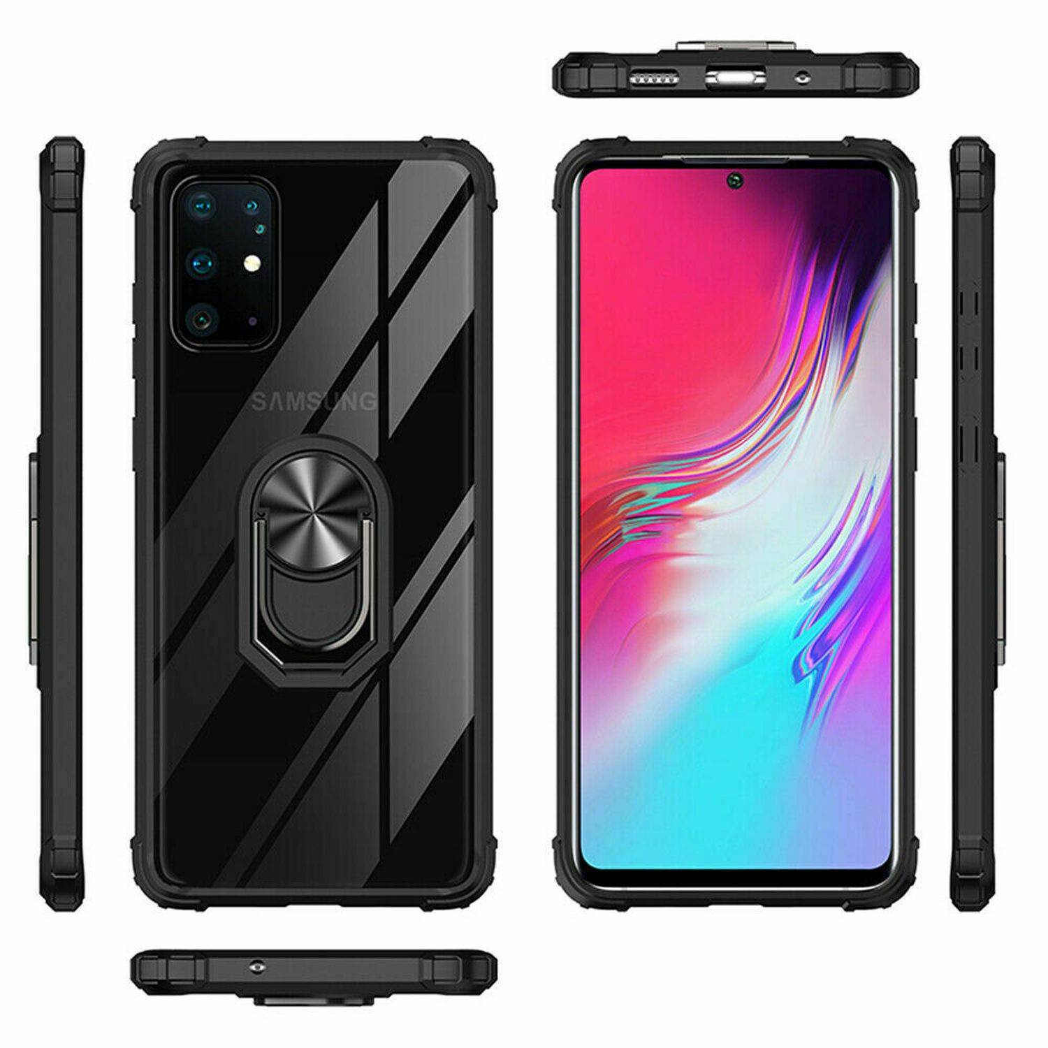 360 Grad Ringhalter Handytasche Abdeckung magnetische Stoßstange Schutzhülle kompatibel mit iPhone 14 Pro Max Blau